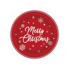 Suministros para Fiesta Temática de Navidad y Año Nuevo Copos de Nieve Rojos Transfronterizos Vasos de Papel Desechables Platos de Papel Vasos Juego de Toallas de Papel