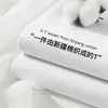 Algodão de Xinjiang 400g pesado algodão branco manga curta camiseta masculina camisa para casais camisa básica feminina manga meia-manga americana