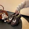 Zapatillas Deportivas Casuales Alemanas de Entrenamiento para Mujer, Redondas, Bloques de Color, Cierre de Cordones, Nuevo Estilo Otoño 2026, Aumento Oculto de Altura, Suela Plana