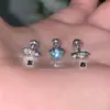 Combinação de Brincos Pequenos com Asas Únicas Full Diamond com Parafuso de Aço Titânio para Hélice e Hélice de Osso de Orelha Brincos Empilhados para Mulheres