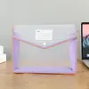 Bolsa Organizadora Colorida de Grande Capacidade Fc para Contrato de Escritório, Informações, Papéis de Teste de Estudante, Bolsa de Armazenamento Impermeável, Bolsa com Botão