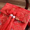 Regalo de compromiso creativo sobre rojo bolsa de dinero de regalo modificada sobre rojo festivo de 10.000 yuanes tela especial de boda bolsa de regalo de compromiso de satén