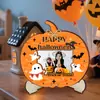 Linterna de Calabaza de Halloween Transfronteriza Marco de Fotos de Madera de Doble Capa Decoración del Hogar Adornos para Pared de Fotos Artesanías Decorativas de Madera