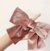 Pinza para el pelo coreana Dongdaemun de terciopelo dorado con lazo grande, con caída, de moda para chica, celebrante cibernético, pinza de resorte, pinza para el pelo, pinza horizontal