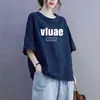 Comercio Exterior Transfronterizo Excedente de Stock Gran Marca Etiqueta Cortada Ropa para Mamá Camiseta de Manga Corta para Persona de Mediana Edad Camisa Moderna Elegante