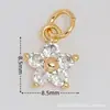 Ventas Directas de Fábrica, Al por Mayor en Stock, Collar Colgante Microincrustado de Cobre, Flor de Trébol de Cuatro Hojas Accesorios de Colgante Individual para Joyería DIY