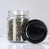 Frasco de Vidrio Sellado para Almacenamiento al por Mayor Miel Cereales Botella Redonda de Vidrio Frasco de Vidrio para Almacenamiento Botella para Pepinillos Botella para Salsa Picante