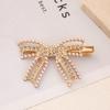 Estilo coreano novo strass duckbill clip mulheres elegante elegante lado clip menina arco bangs hairpin acessórios de cabelo