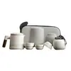 Juego de Té de Viaje para Exteriores Portátil Cerámica Taza Express Una Tetera Cuatro Tazas Preparación de Té Bolsa de Almacenamiento de Cabina Regalo de Acompañamiento
