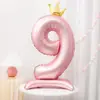 Globo de Pastel Rosa Extra Grande Decoración de Fondo para Fiesta de Cumpleaños de Niña Montaje de Escena para Fotografía de Ambiente