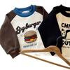 Sudadera Infantil para Niños, Nuevo Estilo de Invierno, Camiseta de Manga Larga para Niños, Color de Contraste Ropa para Bebés, Estampado de Dibujos Animados, Forro Polar, Estilo Femenino