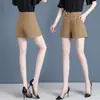 Shorts de traje de cintura alta para mujer, verano, finos, 2026, nuevo estilo, ropa exterior, holgados, casuales, pantalones de línea A, modernos, de pierna ancha, shorts ajustados