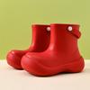 Botas de Chuva para Mulheres no Verão, Calçado Externo de Comprimento Médio, Botas de Chuva Antiderrapantes com Biqueira Larga, Calçado Externo Resistente ao Desgaste com Solado Espesso de Eva Respirável Impermeável Sapatos de Palhaço