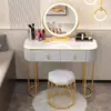 Tocador para Dormitorio, Mesa de Maquillaje Simple Moderna, Lacado Estilo Ins, Apartamento Pequeño, Modelo Nuevo Simple 2023, Mismo Estilo que Ins
