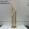 Luzes de corredor novo estilo, velas decorativas de casamento, enfeites pretos e dourados, lustres de vela para salão de casamento e salão de banquetes