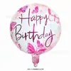 Nuevo globo de cumpleaños de 18 pulgadas decoración de fiesta de cumpleaños atmósfera globo de cumpleaños redondo decoración de cumpleaños para bebé