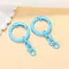 Llavero Colgante de Cadena de Cuatro Secciones Lacada con Hebilla de Primavera de Color Caramelo Accesorios para Joyería DIY Aro de Resorte Colgante para Bolso
