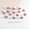 Acessórios para Joias DIY 8mm Contas de Cerâmica Azuis e Brancas Materiais para Colar Feitos à Mão Contas Peroladas Aplique de Jingdezhen Contas de Cerâmica