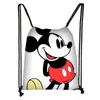Mochila Nueva de Dibujo con Cordón Estampado Colorido de Mickey Poliéster Gran Capacidad Moderna con Cordón para Niños Venta al por Mayor Caliente