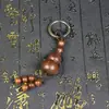 Enfeite Pingente de Cabaça de Madeira de Jujuba Atingida por Raio, Cabaça com Flores Roxas e Símbolo do Deus do Trovão, Cabaça com Cabeça de Dragão para Riqueza e Fortuna, Enfeite de Madeira Artesanal para Atrair Riqueza e Tesouro