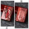 Encendedor de Juguete de Relieve de Doble Cara de Palo de Rosa Queroseno Antiguo Retro Viento Creativo para Hombre