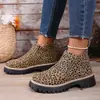 Otoño Invierno 2026 Suela Gruesa Transfronterizo Talla Grande Punta Redonda Gamuza Botas Martin Suela de Plataforma Comercio Exterior Cremallera Lateral Botines Tobillo para Mujer