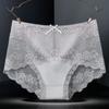 Talla Grande Encaje Antibacterial Sexy Cintura Media Transparente Ropa Interior para Mujer Corte Abertura Transpirable y Cómodo Entrepierna de Algodón Puro Calzones Levanta Glúteos para Mujer