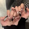 Conjunto de 10 Peças de Unhas Azuis Olho de Gato Brilhantes Feitas à Mão para uma Filha Rica, Modernas e Populares, Realça a Pele e a Elegância, Unhas Usáveis no Atacado