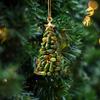Pingente de estante de madeira para pendurar na árvore de Natal decorações de empilhamento de livros pingente de árvore de Natal pingente de carro