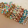 Collar Redondo de Acrílico con Degradado Color Dopamina, Cadena para Clavícula de Lujo Ligero de Nicho, Joyería Retro de Gama Alta Europea y Americana