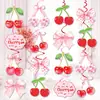 Colgante Espiral Cereza Rosa Xl237 Colgante de PVC Fiesta Rosa para Niña Remolinos de Aceite Banne