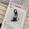 Llavero Gato Negro y Pez Acrílico Colgante de Gato Doble Cara Dibujo Animado Lindo Colgante para Bolso Regalo para Novia