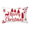 Almohada de cintura con estampado de dibujos animados navideños 2024shopee, decoración navideña transfronteriza, funda de almohada para el hogar, sala de estar