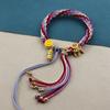 Cuerda de Mano Xizang Frotamiento de Mano Cuerda de Algodón Cuerda de Mano Colorida Pulsera Tejida a Mano Estilo Étnico Thangka Adorno Xizang Pulsera