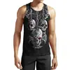 Chaleco hombre verano transpirable absorbente de sudor moda europea y americana superventas camiseta sin mangas con estampado digital 3D venta al por mayor