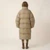 Nueva Chaqueta de Plumón Cálida de Color Puro Versátil para Invierno 2025 Larga hasta la Rodilla Gruesa Ropa Exterior para Mujer
