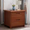 Mesita de Noche Madera Maciza Estilo Chino Moderno Tronco Almacenamiento Armario Estrecho 40 Gabinetes Dormitorio Sencillo Decoración Casa de Alquiler
