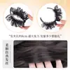 Moño Redondo para el Cabello para Mujeres con Pinza de Garra, Malla Completa para la Parte Trasera de la Cabeza, Moño de Hilo con Flor, Herramienta de Peinado, Moño Falso de Cabello Natural Realista