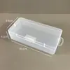 Caja vacía de PP con cierre de clip rectangular, caja de embalaje de plástico transparente, caja organizadora y de almacenamiento para piezas de joyería, artículos varios
