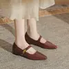 Jingang Hs50103 Zapatos Planos con Punta y Aumento Interior, Boca Baja, Novedad Primavera y Otoño 2025, Elegantes y Versátiles para Mujer