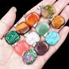 1820-20mm Piedra Ágata Cristal Colgante Manzana Pequeña Nochebuena Regalo de Navidad Accesorios de Joyería DIY