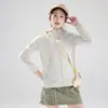 Ropa de Verano con Protección Solar de Seda Helada para Mujer, Chaqueta de Piel con Capucha Ajustada a la Cintura, Chaqueta Protectora Solar para Exteriores para Ciclismo, Hilo Original