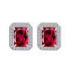 Pendientes Cuadrados de Plata de Ley S925 para Mujer, Estilo Avanzado, Sencillo, Lujo Ligero, Color Paloma Rojo Azul Verde, Joyería de Plata Europea y Americana