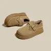 Zapatos Birkenstock de Suela Gruesa para Mujer, Nuevos Modelos Otoño e Invierno 2025, Botas de Nieve Forradas de Lana y Engrosadas, Zapatos de Algodón, Zapatos de Piel Melard con Piel