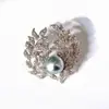 Broche de Hoja de Diamantes Completos Nicho de Alta Gama Alta Gama Alta Gama Alta Gama Ramillete Pin de Perla para Mujer Accesorios de Ropa Joyería Lote