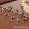 Decorações de nail art de cruz escura estilo punk retrô transfronteiriças, acessórios de nail art para Halloween, enfeites de strass em formato de coração, atacado
