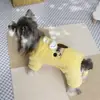 Ropa para perro mascota con correa, nuevo atuendo cálido de dibujos animados lindo para otoño e invierno para Teddy, chaqueta de forro polar de cuatro patas de chef perro 26