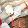 Marcador de Página Série Flores Estilo Nacional Materiais DIY Feitos à Mão para Diário Marcador de Página Presente Artístico Cartão Marcador de Página Escrevível Marcador de Página Estilo Antigo