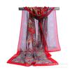 Outono e inverno chiffon impresso caju flor cachecóis feminino étnico totem viagem foto xale verão longo cachecol atacado