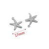 Pingente Estrela do Mar Peixe Pequeno de Aço Inoxidável para Colar Pulseira DIY Acessórios para Fazer Joias Pendurados Banhado a Ouro 18K